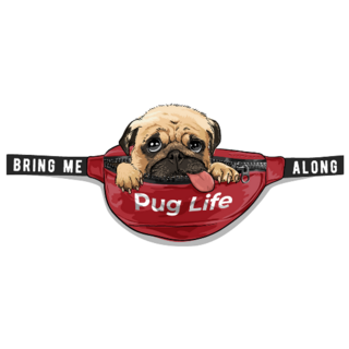Cute Pug Life Sticker