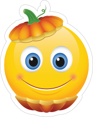 Cute Pumpkin Head Emoji Sticker