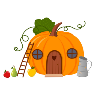 Cute Pumpkin House Sticker