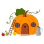 Cute Pumpkin House Sticker
