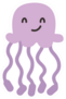 Cute Purple Cartoon Jellyfish Sticker