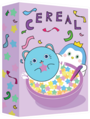 Cute Purple Cereal Box Illustration Sticker