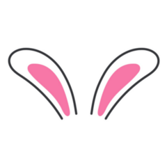 Cute Rabbit Ears Sticker