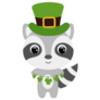 Cute Raccoon Leprechaun Sticker