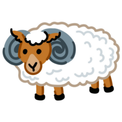 Cute Ram Cartoon Sticker