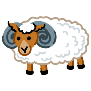 Cute Ram Cartoon Sticker