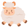 Cute Ram Sticker 