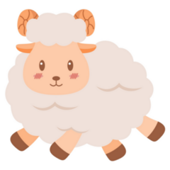 Cute Ram Sticker 