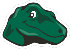 Cute Raptor Mascot Sticker