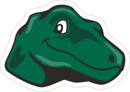 Cute Raptor Mascot Sticker