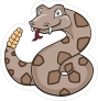Cute Rattlesnake Mascot Sticker