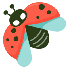 Cute Red Ladybug Simple Sticker
