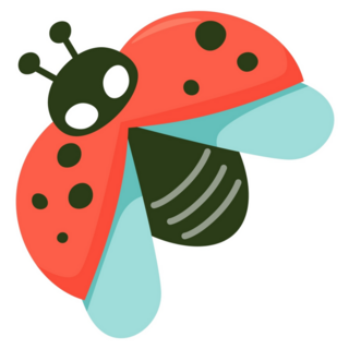 Cute Red Ladybug Simple Sticker