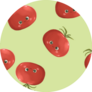 Cute Red Tomatoes With Eyes Pattern Vegetable Sticker