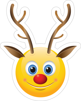 Cute Reindeer Emoji Sticker
