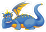 Cute Relaxing Blue Dragon