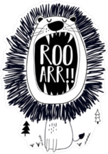 Cute Roaring Lion Sticker