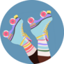 Cute Roller Skates Sticker
