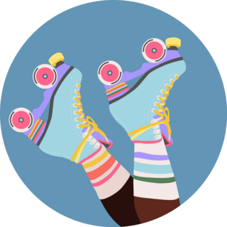 Cute Roller Skates Sticker