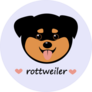 Cute Rottweiler Font Sticker