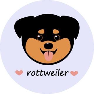 Cute Rottweiler Font Sticker