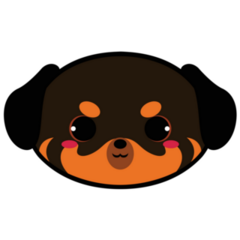 Cute Rottweiler Sticker