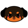 Cute Rottweiler Sticker