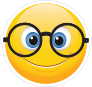 Cute Round Glasses Emoji Sticker