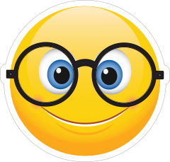 Cute Round Glasses Emoji Sticker