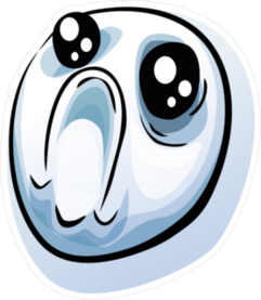Cute Sad Face Meme Sticker