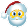 Cute Santa Claus Christmas Emoji Sticker