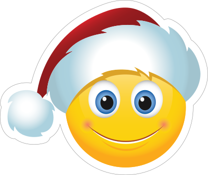 Cute Santa Claus Hat Christmas Emoji Sticker