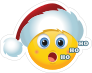 Cute Santa Claus Hat Ho Ho Ho Christmas Emoji Sticker