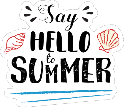 Cute Say Hello to Summer Sticker