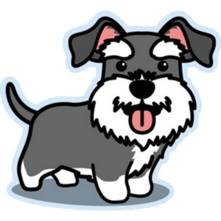 Cute Schnauzer Blue Sticker