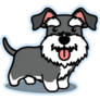Cute Schnauzer Blue Sticker