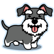 Cute Schnauzer Blue Sticker