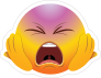 Cute Screaming Hands on Face Emoji Sticker