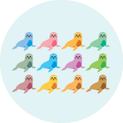 Cute Sea Lion Colorful Illustration Sticker