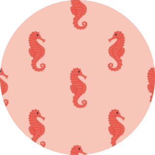 Cute Seahorse Pattern Sticker