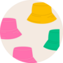 Cute Seamless Pattern 00s Bucket Hats Sticker