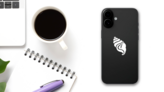 Cute Seashell Sticker on a Phone (New) example