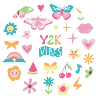 Cute Set Of 00s Elements Y2k Vibes Sticker