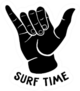 Cute Shaka Sign With Surf Time Sticker