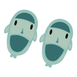 Cute Shark Flip-flops Sticker