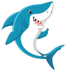 Cute Shark Giving Thumb Up Sticker