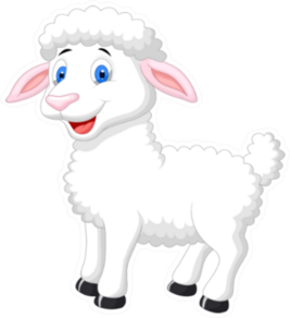 Cute Sheep Cartoon Sticker