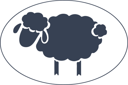 Cute Sheep Lamb In An Oval Sticker