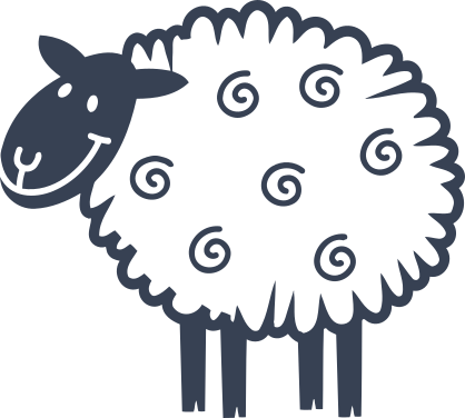 Cute Sheep Lamb Smiling Sticker