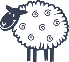 Cute Sheep Lamb Smiling Sticker